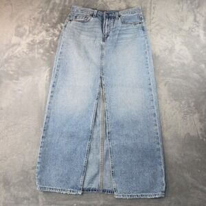 Levi's® Premium Ankle Column Skirt Size 25 Waist Light Blue Denim MSRP $98 NWT